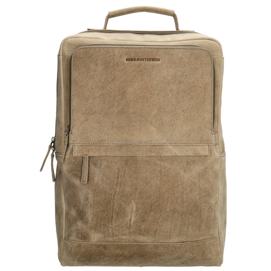 Businessrucksack 30x 41cm in Beige|Sand aus Leder