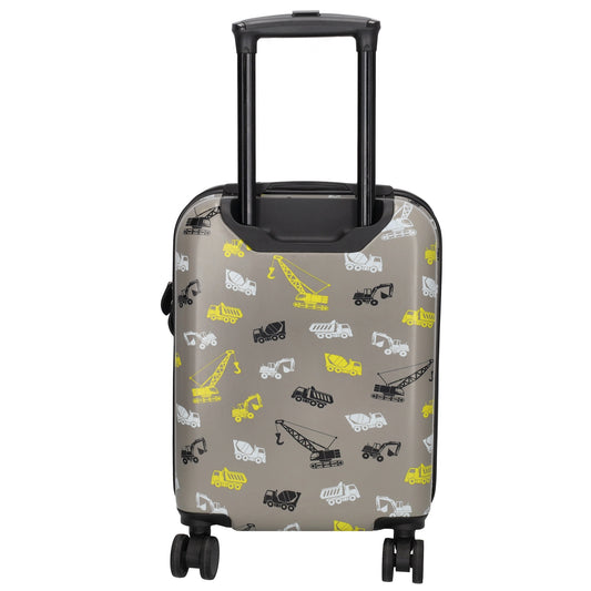 Reisetrolley "Baustelle" 4-Rad 47cm in Grau - leder-accessoires.com