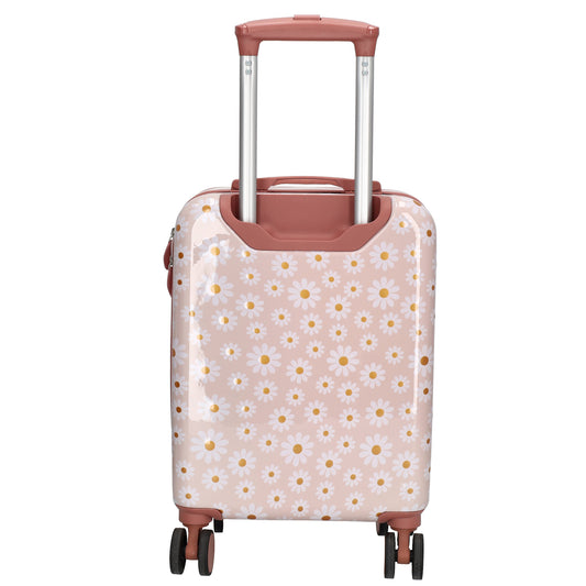 Reisetrolley "Blumen" 4-Rad 47cm in Hellrosa - leder-accessoires.com