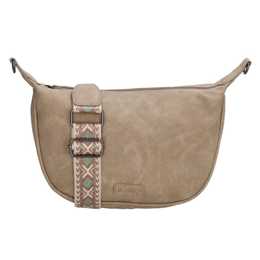 Bodybag 28 x 18cm in marmorierter Optik Taupe