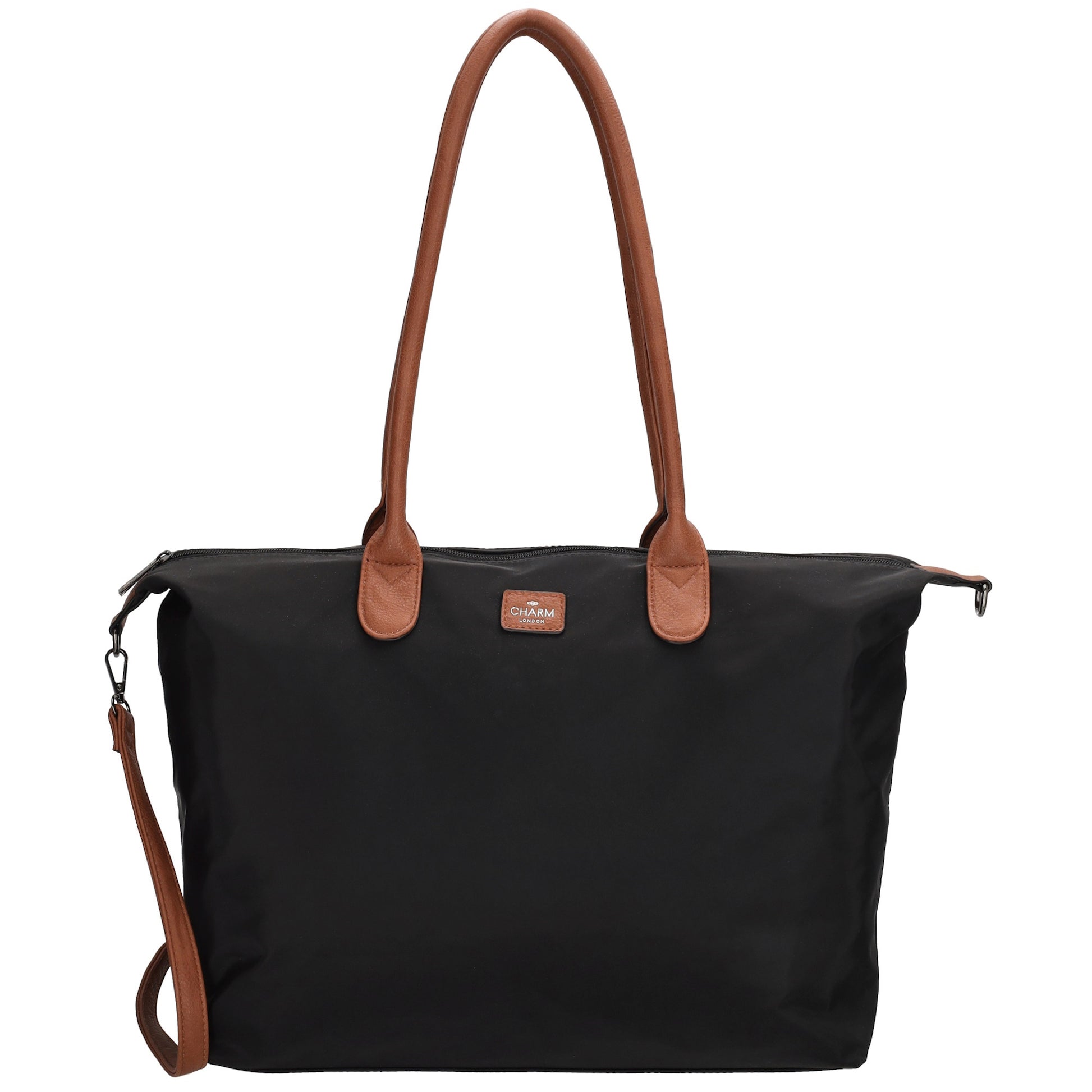 Shopper 51x33cm Schwarz aus Nylon|Polyester - leder-accessoires.com