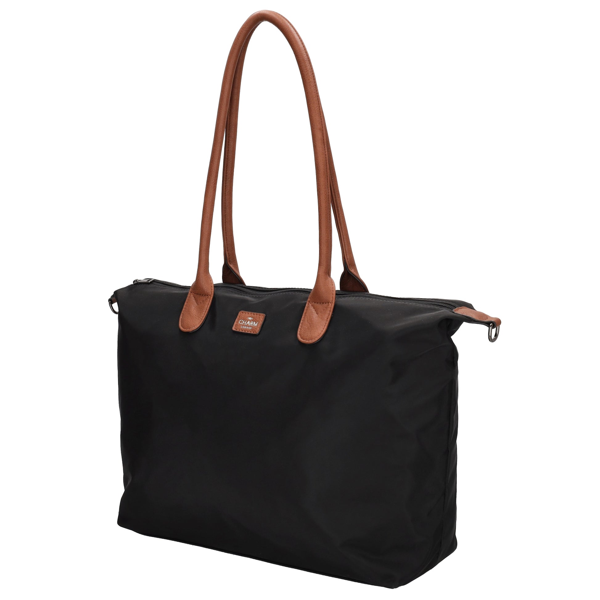 Shopper 51x33cm Schwarz aus Nylon|Polyester - leder-accessoires.com