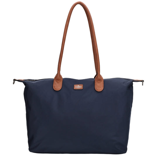 Shopper 51x33cm Blau|Marine aus Nylon|Polyester