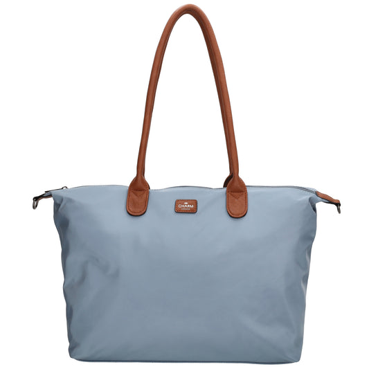 Shopper 51x33cm Hellblau aus Nylon|Polyester