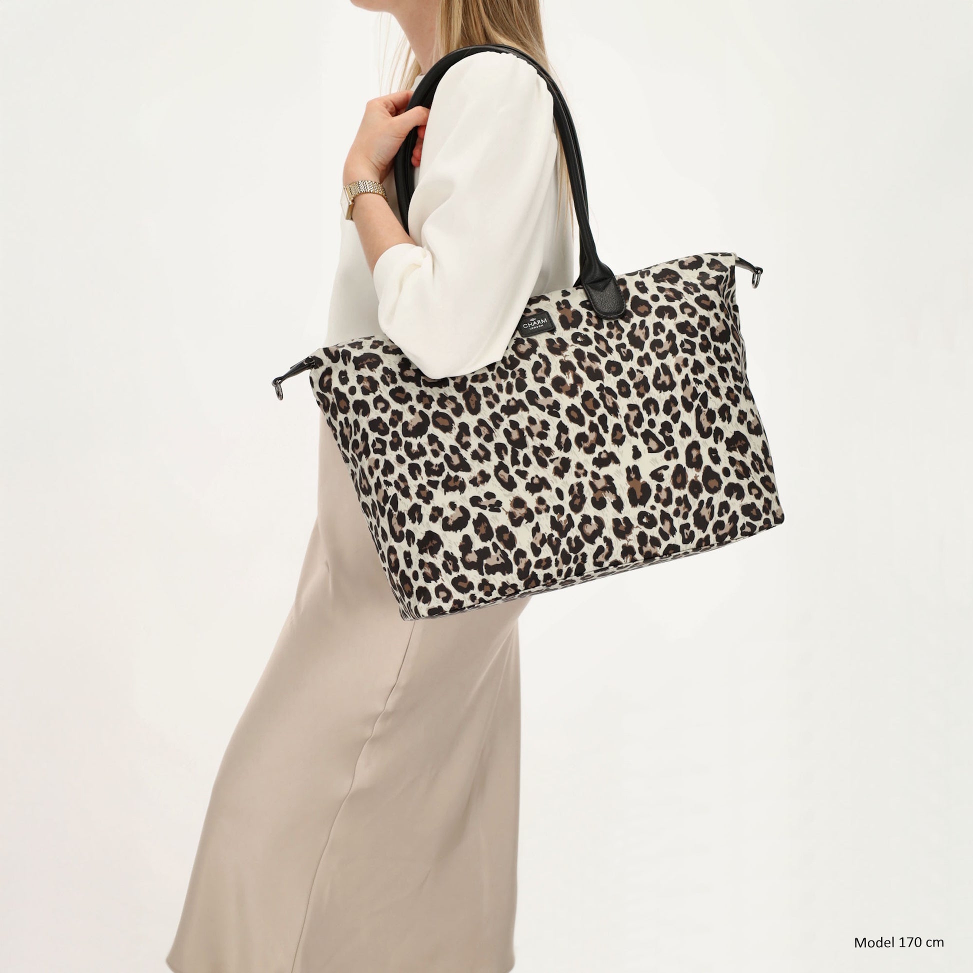 Shopper 51x33cm Leo-Optik aus Nylon|Polyester - leder-accessoires.com