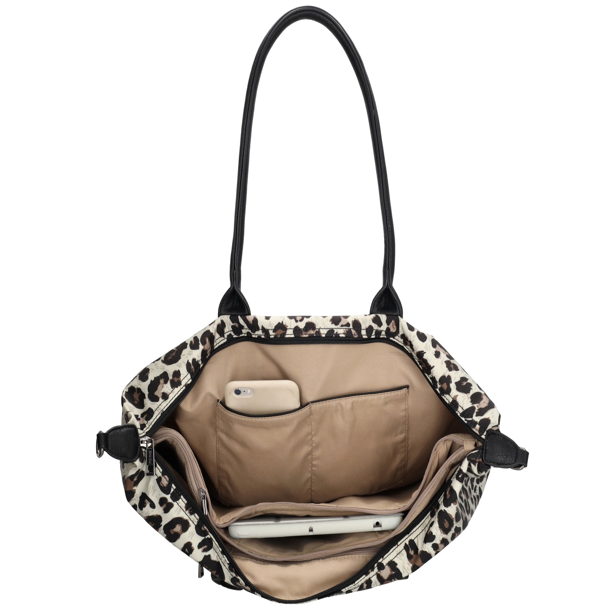 Shopper 51x33cm Leo-Optik aus Nylon|Polyester - leder-accessoires.com