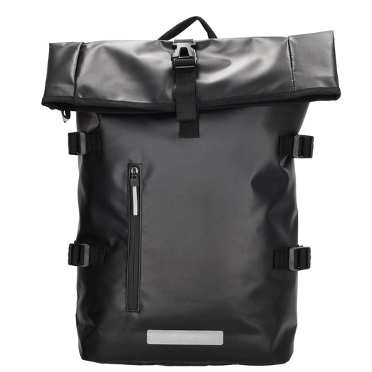 Rolltoprucksack 38x58cm in Schwarz mit Klickverschluss