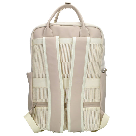 Business-|Schulrucksack 21 x 37cm in Creme mit Aufsteckfunktion Trolley - leder-accessoires.com