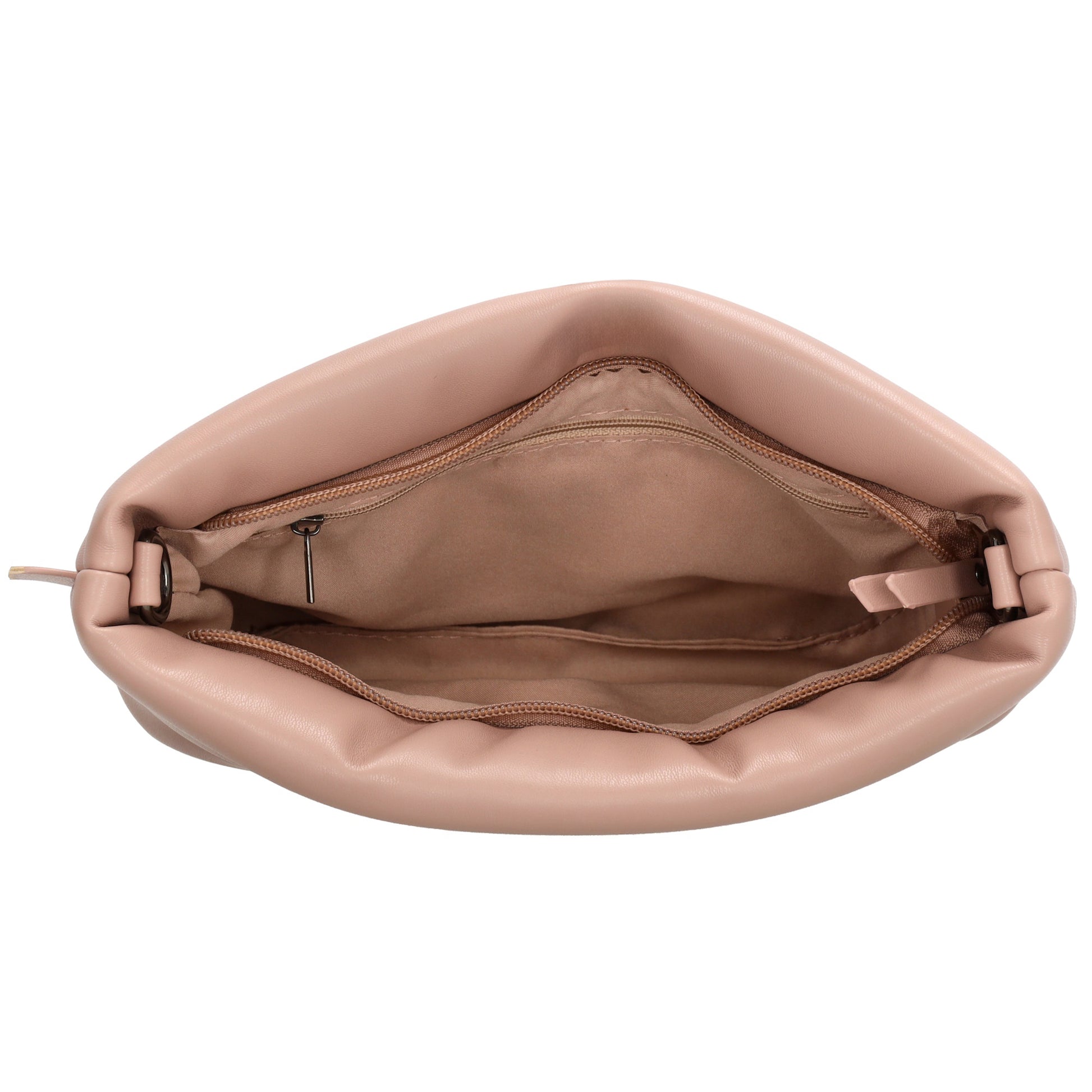 Umhängetasche gesteppt 24x16cm in Altrosa aus Kunstleder - leder-accessoires.com