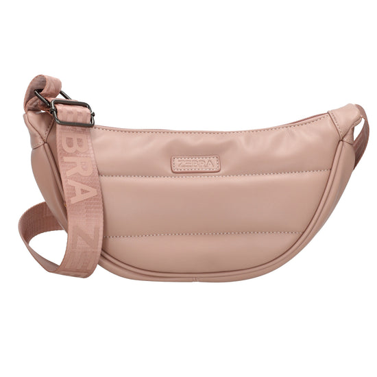 Bodybag gesteppt 33x16cm in Altrosa aus Kunstleder - leder-accessoires.com