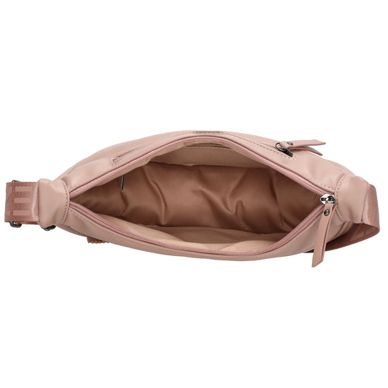Bodybag gesteppt 33x16cm in Altrosa aus Kunstleder - leder-accessoires.com