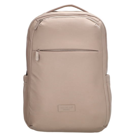 Business-|Rucksack 32 x 45cm in Taupe mit Trolley-Aufsteckfunktion - leder-accessoires.com
