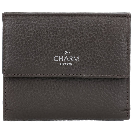 Lederbörse 10,5x9cm im Hochformat in Braun mit Druckknopf - leder-accessoires.com
