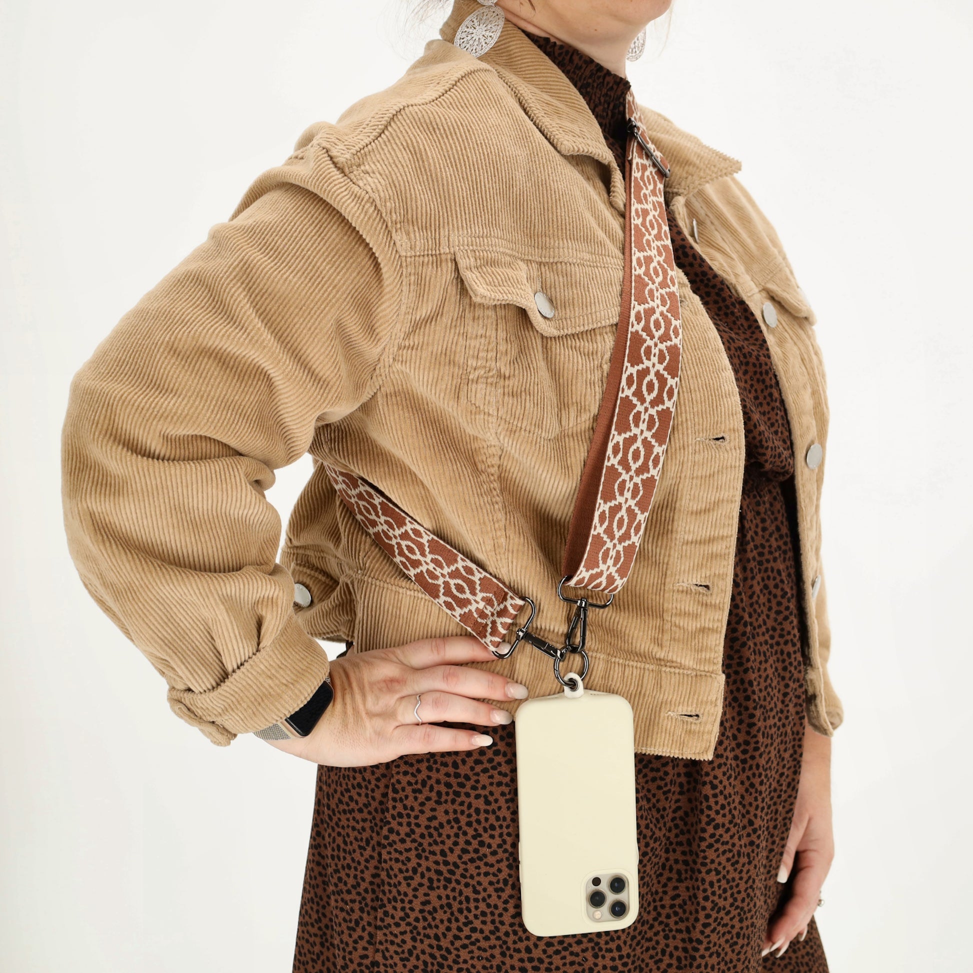 Taschenriemen|Wechselriemen 140cm in Burgunder mit Karabiner - leder-accessoires.com