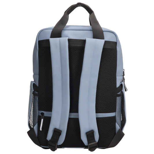 Schul-| Businessrucksack 40 x 37cm wasserabweisend in Hellblau mit Reißverschluss - leder-accessoires.com