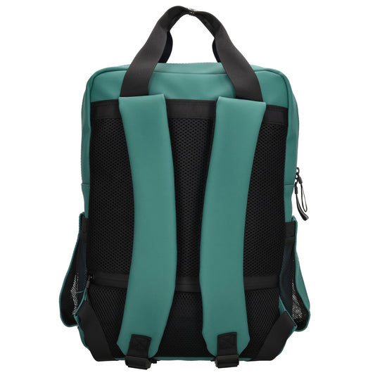 Schul-| Businessrucksack 40 x 37cm wasserabweisend in Petrol mit Reißverschluss - leder-accessoires.com