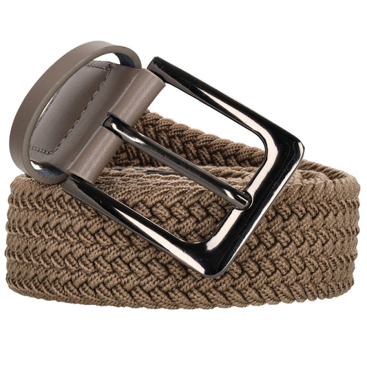 Stretchgürtel|Bandgürtel 35mm in Taupe mit Dornschließe