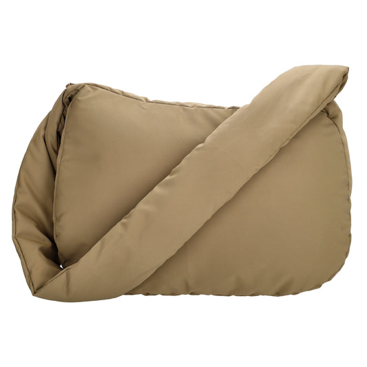 Schultertasche 35x32cm Taupe aus Nylon|Polyester