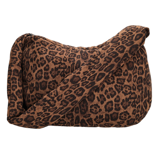 Schultertasche 35x32cm Leo-Optik aus Nylon|Polyester