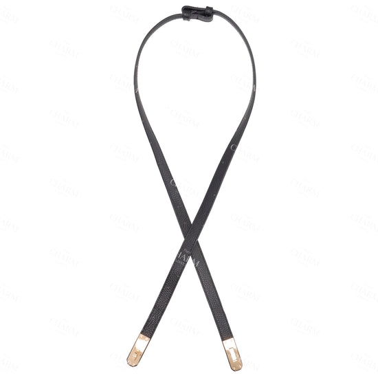 Ledergürtel 10mm in Schwarz mit Goldschließe - leder-accessoires.com