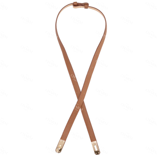 Ledergürtel 10mm in Cognac mit Goldschließe - leder-accessoires.com