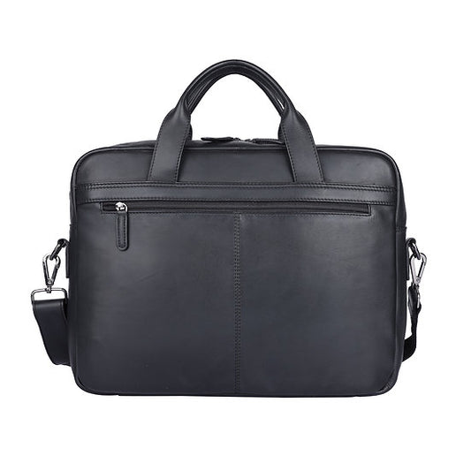 Businesstasche 40,5x30cm in Schwarz mit Reißverschluss und Vortasche