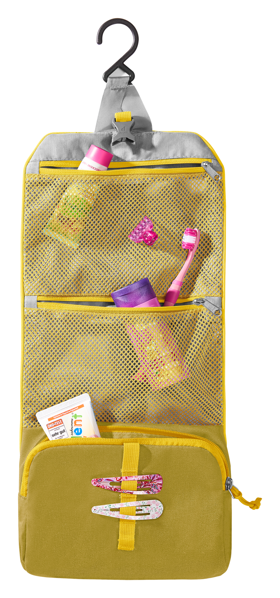 Kinderwaschbeutel "Wash Bag Kids" in Gelb|Bär - leder-accessoires.com