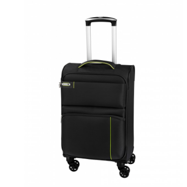 Reisetrolley|Bordgepäck 4-Rad 55cm in Schwarz
