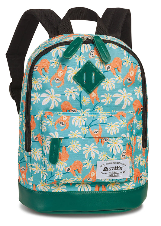 Kinderrucksack "Faultier" in Mint|Grün