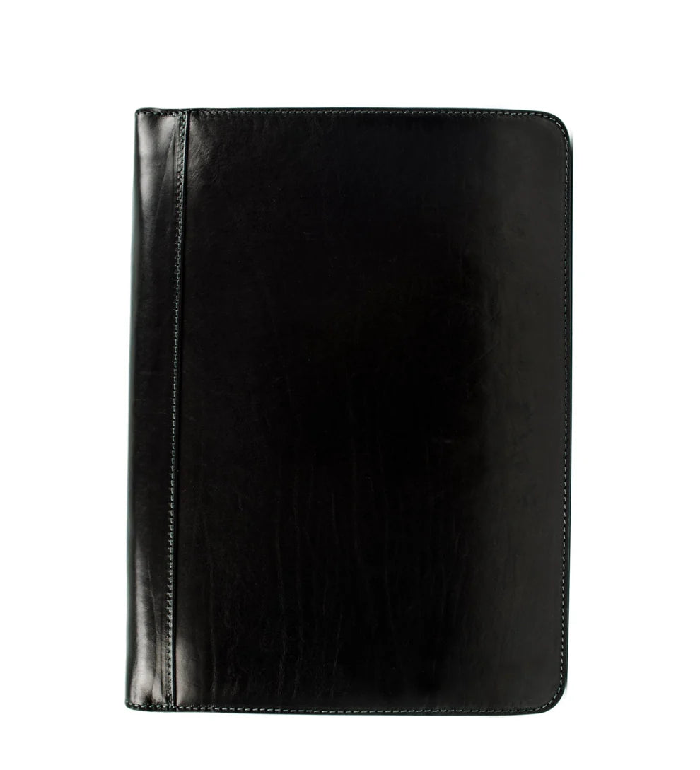 Dokumentenmappe-| Organizer A4 in Schwarz mit Reißverschluss - leder-accessoires.com