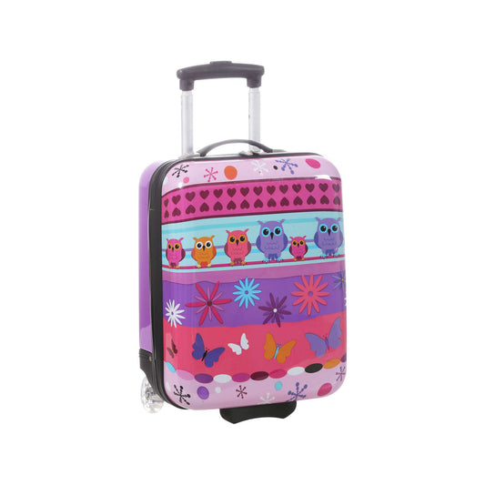 Reisetrolley "Eule " 2-Rad 48cm in Rosa