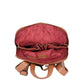 Lederrucksack 25 x 30cm in Cognac mit Reißverschluss und Vortasche