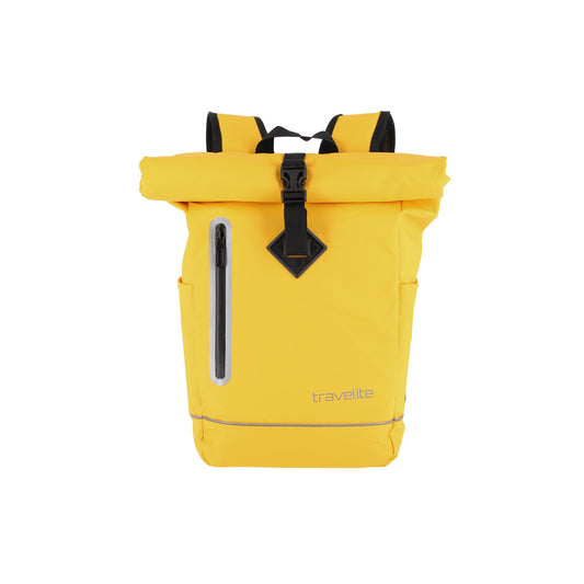 Rolltoprucksack 26 x 48 x 15 cm in Hellgelb wasserabweissend - leder-accessoires.com