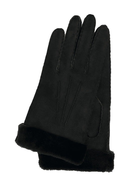 Lederhandschuhe Damen in Schwarz aus Merino Lammfell