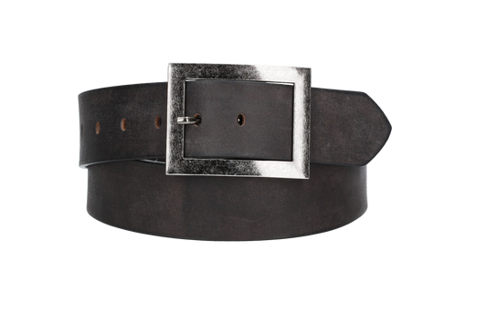 Ledergürtel 45mm in Schwarz mit Schließe in Schwarz-Antik - leder-accessoires.com