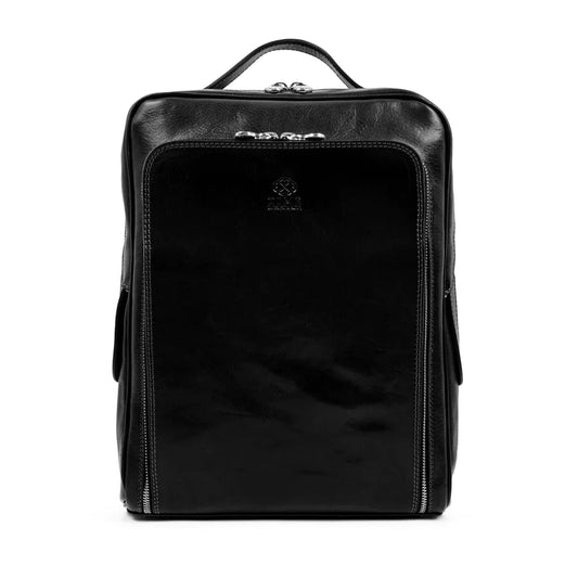 Rucksack 28,5 x 36cm in Schwarz aus Leder