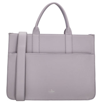 Shopper 40x29,5cm in Flieder mit Reißverschluss und Kurzgriff - leder-accessoires.com