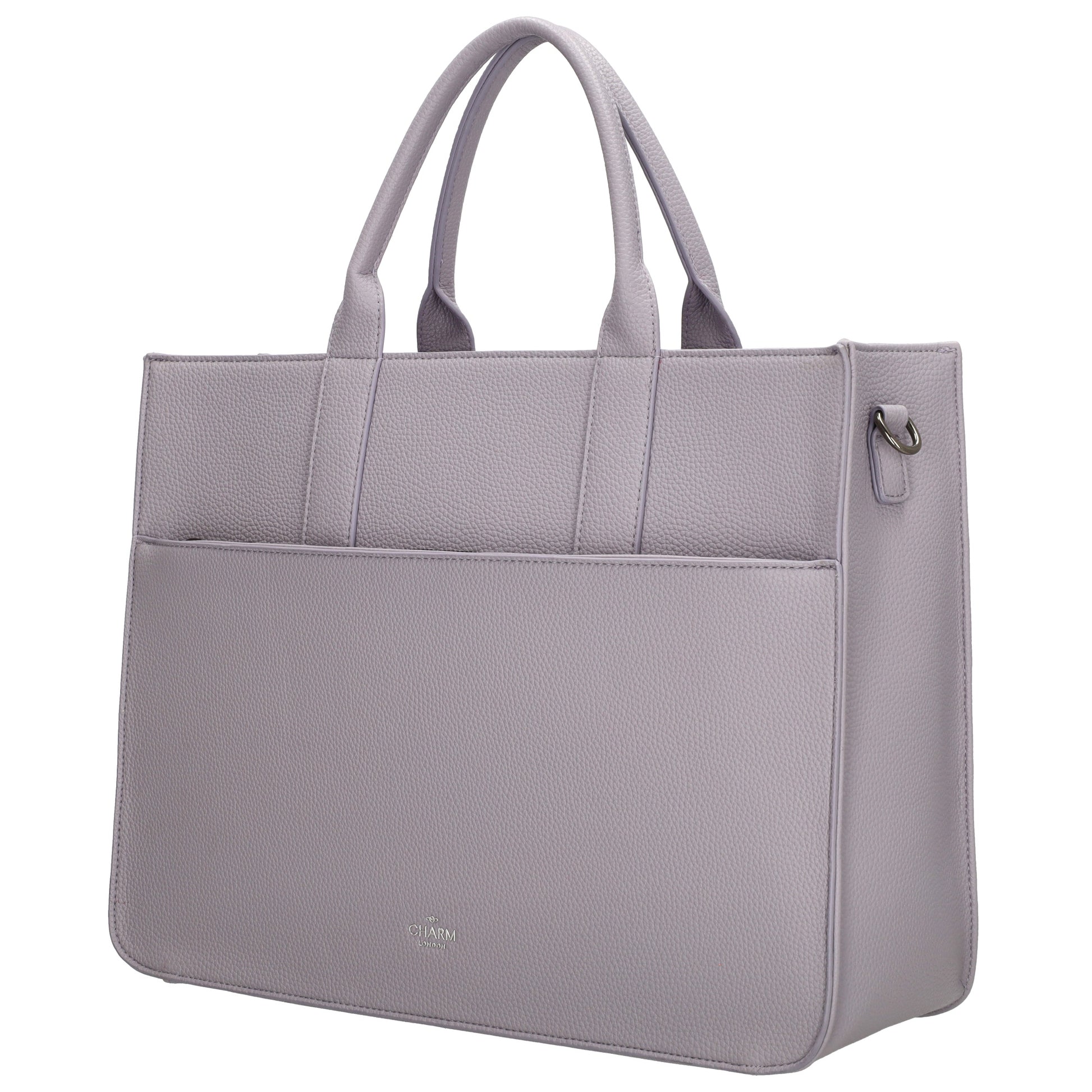 Shopper 40x29,5cm in Flieder mit Reißverschluss und Kurzgriff - leder-accessoires.com