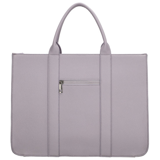 Shopper 40x29,5cm in Flieder mit Reißverschluss und Kurzgriff - leder-accessoires.com