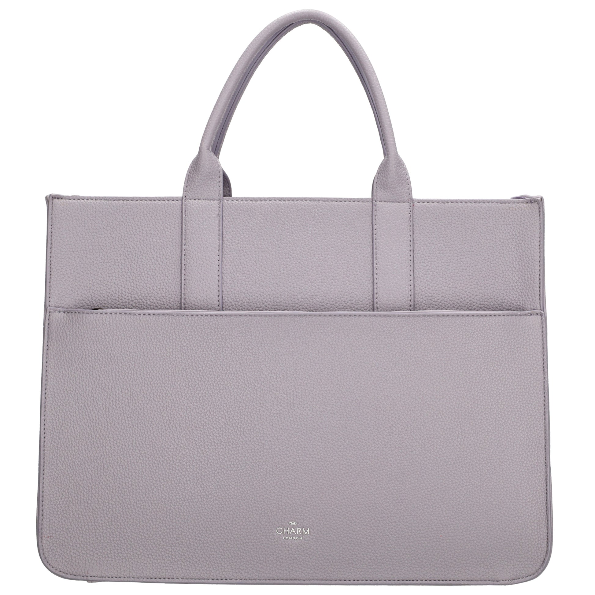 Shopper 40x29,5cm in Flieder mit Reißverschluss und Kurzgriff - leder-accessoires.com