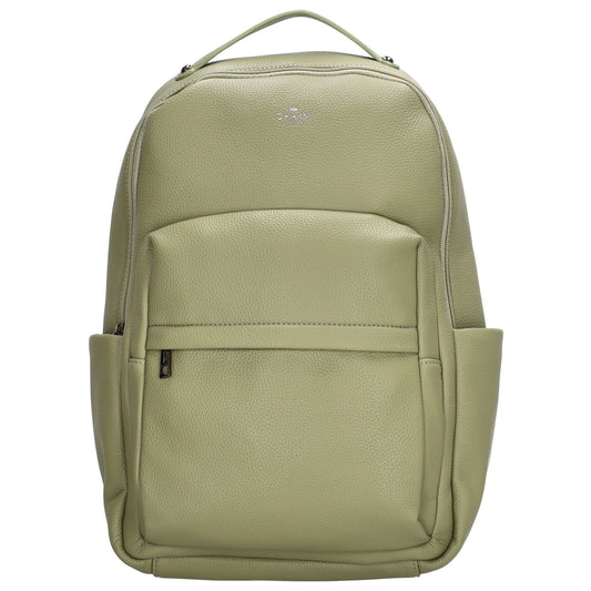 Rucksack 28x41cm in Minze mit Reißverschluss und Vortasche - leder-accessoires.com