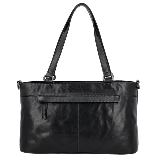 Business-| Laptoptasche 35x20x11cm in Schwarz mit Reißverschluss - leder-accessoires.com
