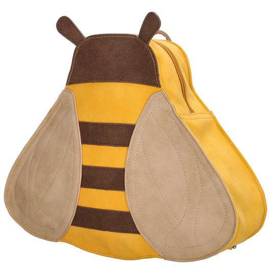 Kinderrucksack 28 x 21 cm "Biene" mit Reißverschluss - leder-accessoires.com