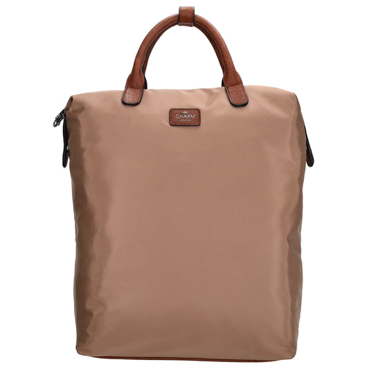 Rucksack 28 x 40cm in Taupe aus Nylon|Polyester mit Reißverschluss