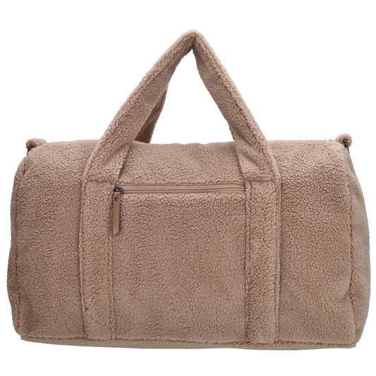 Reisetasche Teddy 50x32cm in Taupe mit Reißverschluss