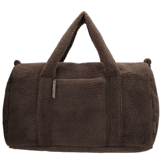 Reisetasche Teddy 50x32cm in Braun mit Reißverschluss