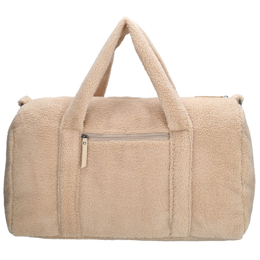 Reisetasche Teddy 50x32cm in Natur mit Reißverschluss