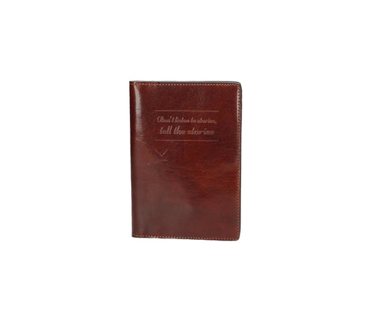 Briefmappe| Passhülle 14 x 20cm Braun mit Druckknopf - leder-accessoires.com