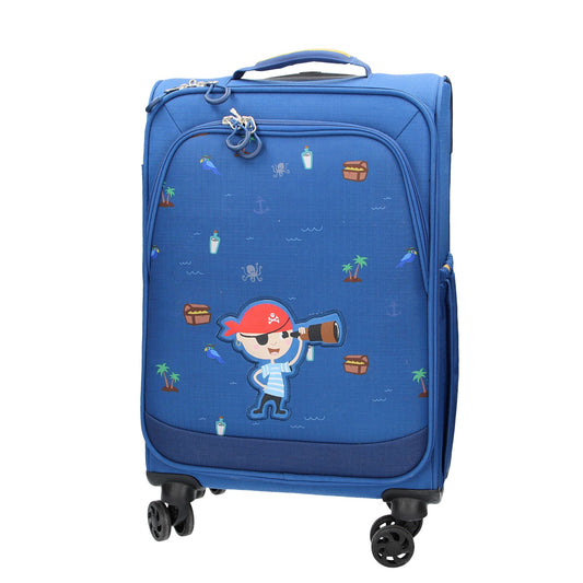 Reisetrolley Travelite "Minimover" Pirat 4-Rad in Blau - leder-accessoires.com