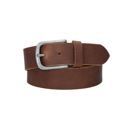 Ledergürtel 40mm Braun mit matter Dornschließe aus Leder - leder-accessoires.com
